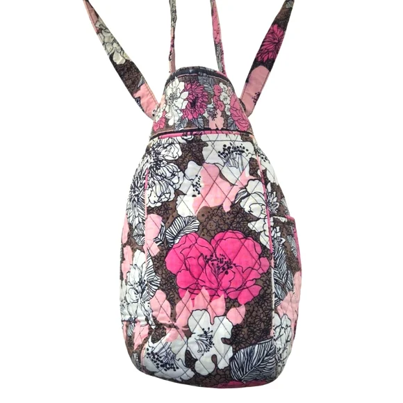 Vera Bradley Pink and Brown Quilted Tote Bag - Picture 3 of 10